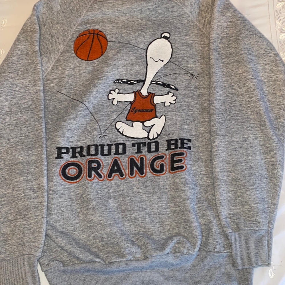 vintage syracuse university snoopy crewneck